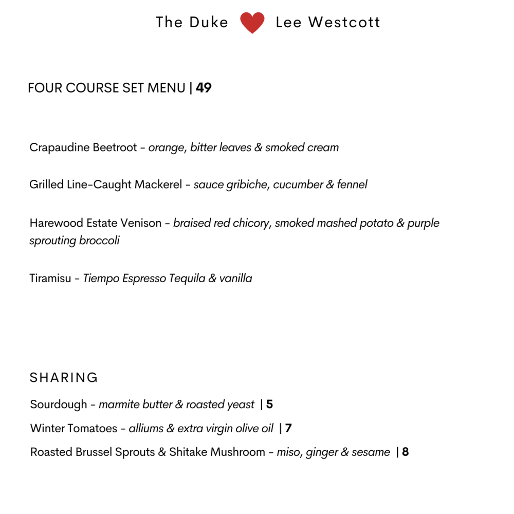 LEE WESTCOTT X VALENTINES NIGHT